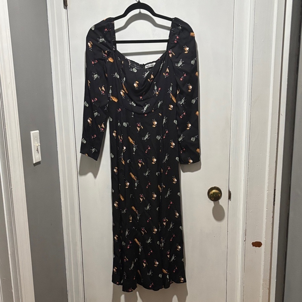 REFORMATION sigmund cocktail midi dress